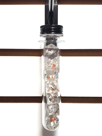 Old School 7 Piece DnD RPG Dice Set: Infused - Ice Cream Cone