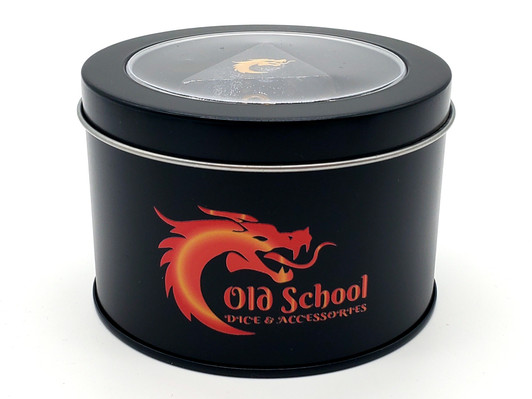 Old School Dice: Sharp Edged 55mm D20 - Liquid Infused - Christmas Fury