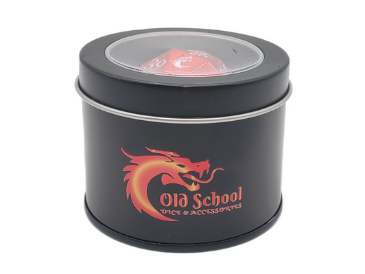 Old School Dice: Metal D40 Spindown - Electric Red