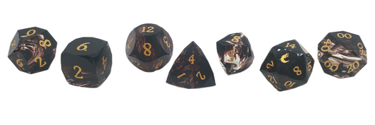 Old School Dice: Gemstone 7-Piece Set - Diamond Cut - Nightfall Aurora