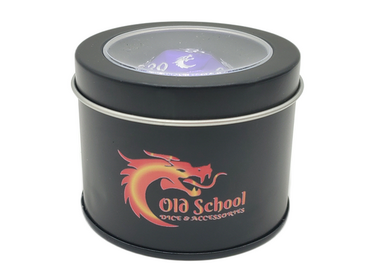 Old School Dice: Metal D40 Spindown - Electric Purple