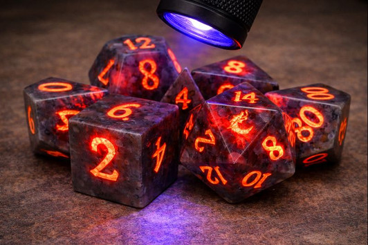 Old School Dice: Gemstone 7-Piece Set - Yooperlite