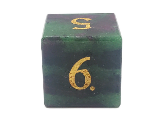 Old School Dice: Gemstone 7-Piece Set - Ruby in Ziosite