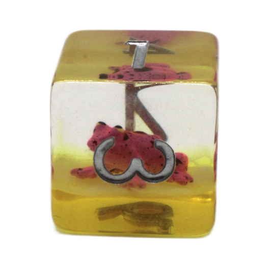 Old School 7 Piece DnD RPG Dice Set: Animal Kingdom - 7 Color Frog