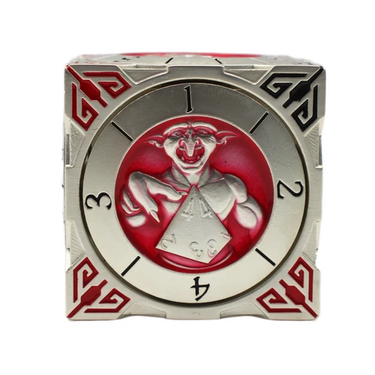 Old School Dice: 7 in 1 Dice Spinner: Dice Goblin - Silver w/ Red