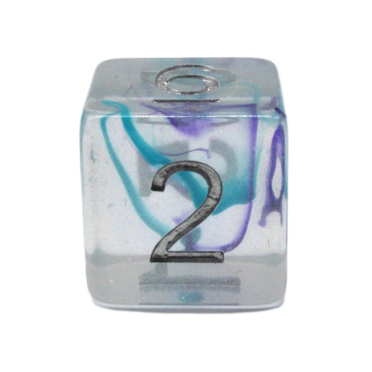 Old School 7 Piece DnD RPG Dice Set: Luminous - Ocean Breeze