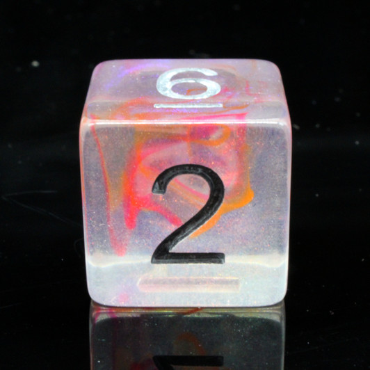 Old School 7 Piece DnD RPG Dice Set: Luminous - Tip Toe Thru The Tulips