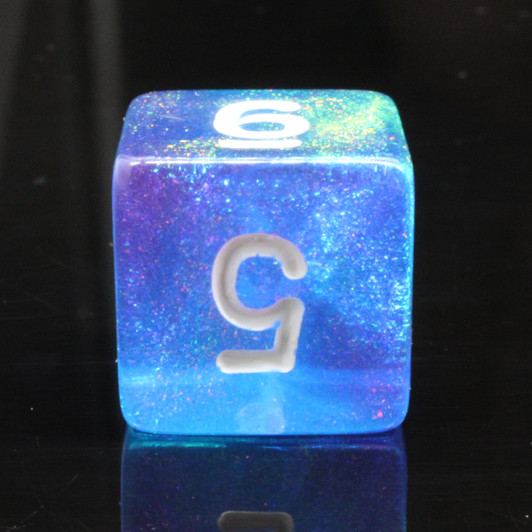 Old School 7 Piece DnD RPG Dice Set: Galaxy - Event Horizon