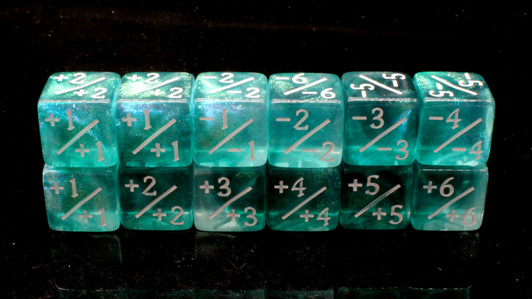 Old School Dice: +/- Counter Dice 12ct Set - Galaxy - Galactic Blast