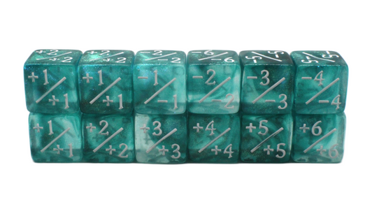 Old School Dice: +/- Counter Dice 12ct Set - Galaxy - Galactic Blast