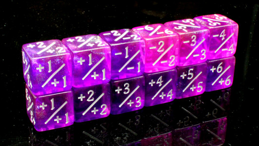 Old School Dice: +/- Counter Dice 12ct Set - Galaxy - Majestic Cosmos