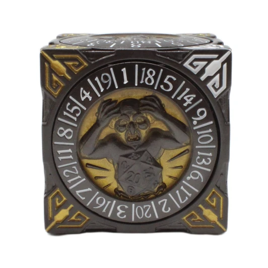 Old School Dice: 7 in 1 Dice Spinner: Dice Goblin - Matte Black w/ Gold