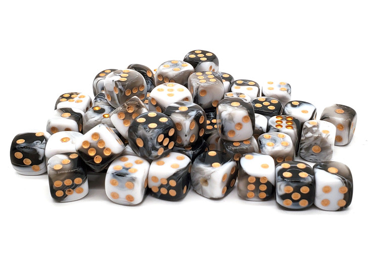 Old School Dice: Bag O' D6's 12mm 50ct - Vorpal - Black & White 