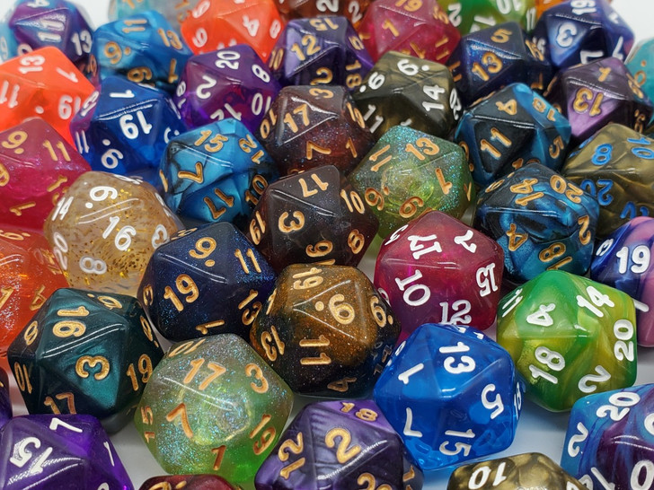 Bulk Acrylic D20's - 50ct