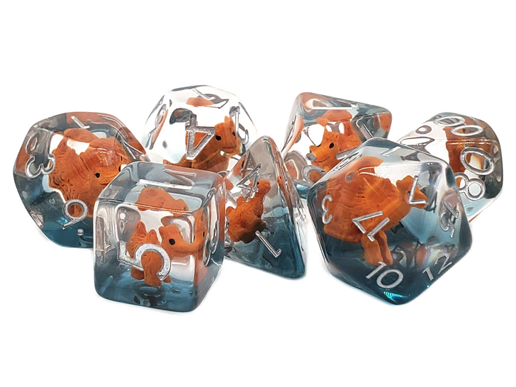 Old School 7 Piece DnD RPG Dice Set: Animal Kingdom - Camel