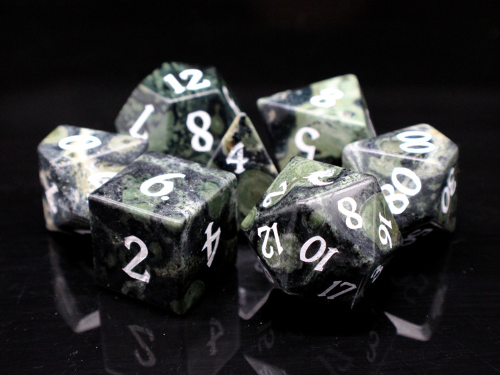 Old School Dice: Gemstone 7-Piece Set - Birdstone