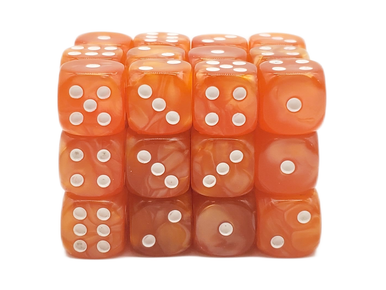 Pearl Drop Orange 36-Count d6 Set | Old School Dice