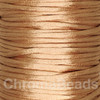2x Reels of Nylon Cord (Rattail) - Light Rose Gold, approx 45m each