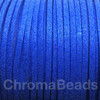 Faux Suede Cord Reel - approx 90m, 3mm wide [Sapphire Blue Glitter]