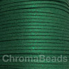 Faux Suede Cord Reel - approx 90m, 3mm wide [Emerald Green Glitter]