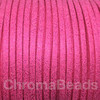 Faux Suede Cord Reel - approx 90m, 3mm wide [Hot Pink Glitter]