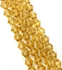 4mm Glass Bicone beads - GOLD - approx 16-18" strand (110-120 beads)