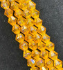 4mm Glass Bicone beads - LIGHT ORANGE AB - approx 16" strand (115-120 beads)