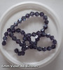 Strand of glass bicone beads - approx 6mm, Violet AB, approx 50 beads