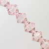 8mm Glass Bicone beads - PASTEL PINK - approx 13" strand (approx 42 beads)