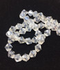 Strand of glass bicone beads - approx 8mm, Clear AB, approx 43 beads