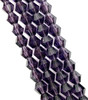 Strand of glass bicone beads - approx 8mm, Violet, approx 43 beads