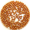 Golden Bronze 3mm Glass Pearls