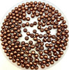 Milk Chocolate Brown 4mm Glass Pearls