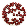 Dark Red Opaque 6mm Glass Pearls