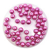 Fuchsia 6mm Glass Pearls