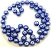 Dolphin Blue 6mm Glass Pearls