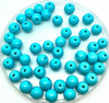 Sky Blue Opaque 8mm Glass Pearls