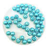Cyan 8mm Glass Pearls