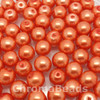 Coral 8mm Glass Pearls