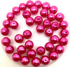 Bright Pink 10mm Glass Pearls