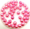 Candy Pink 8mm Glass Pearls