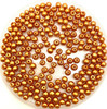 Golden Bronze 8mm Glass Pearls