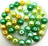 Spring tones Mix 10mm Glass Pearls
