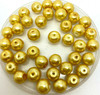 Yellow 10mm Glass Pearls