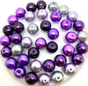 Mix of Purples 10mm Glass Pearls