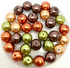 Autumn Mix 12mm Glass Pearls