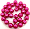 Shocking Pink 12mm Glass Pearls