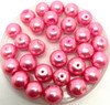 Bubblegum Pink 12mm Glass Pearls