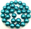 Teal 12mm Glass Pearls