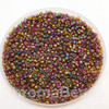 Brown Metallic Rainbow 8/0 seed beads